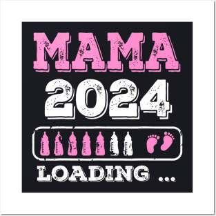 Mama Est 2024 Promoted To Mommy Mothers Day Mom To Be 2024 Posters and Art